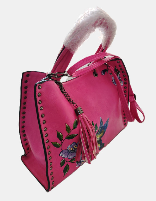 Borsa colibrì nel rosa