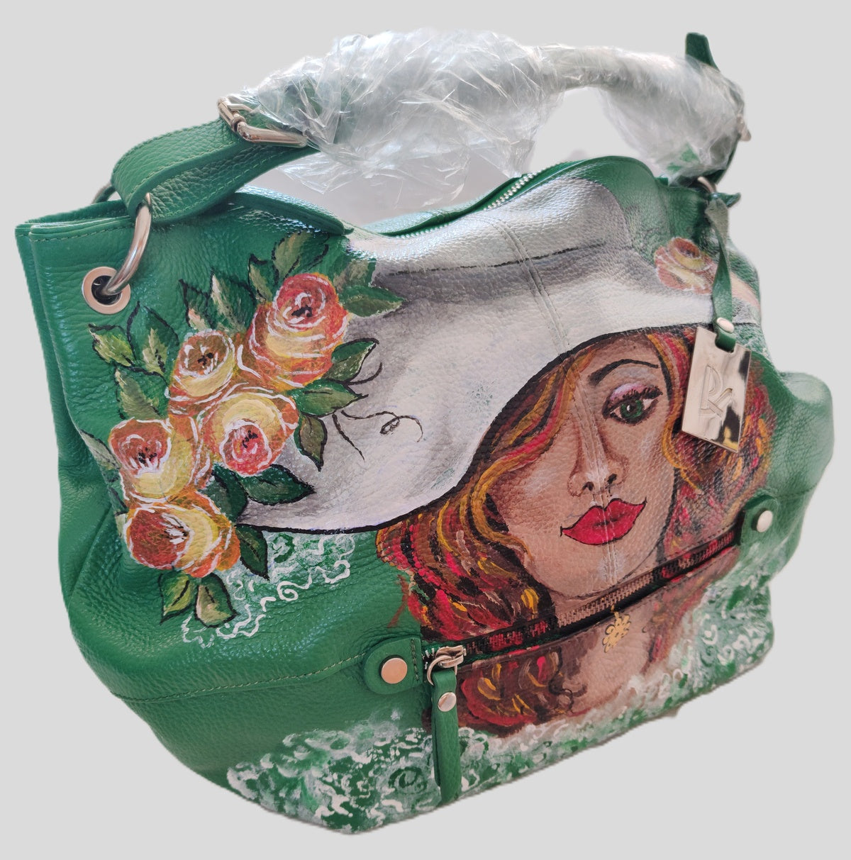 Borsa dama nel verde