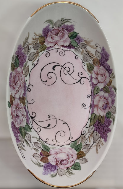 Oval Centerpiece Roses and Doodles