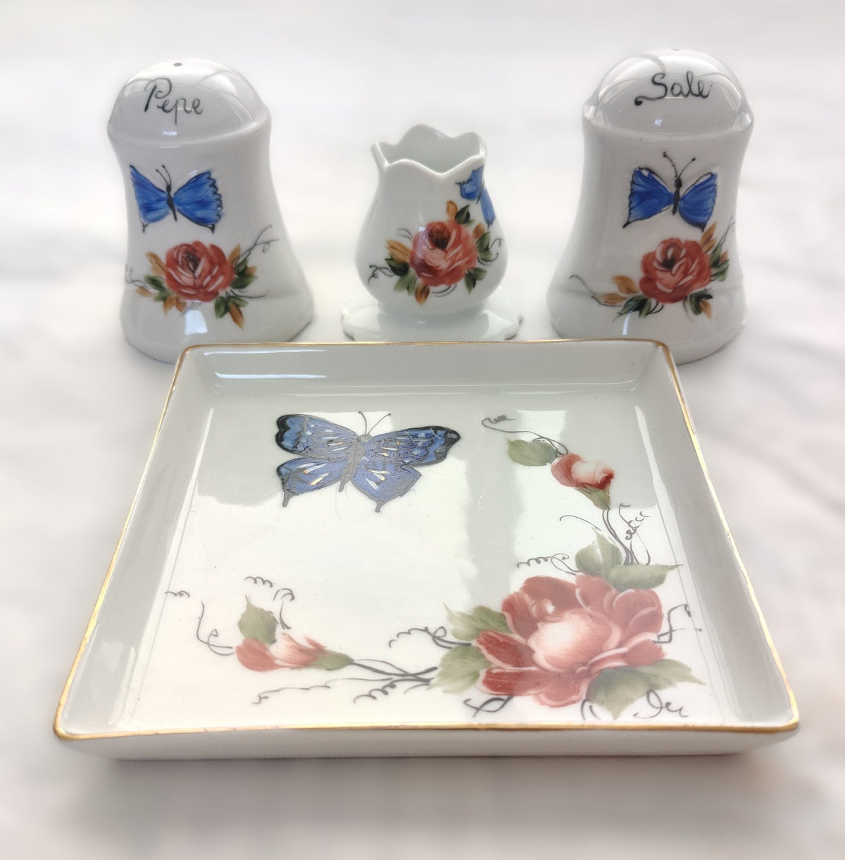 Set saliera sale, pepe e porta stuzzicadenti
