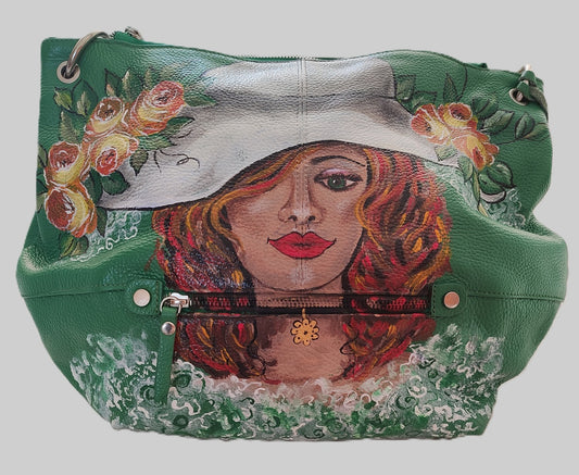 Borsa dama nel verde